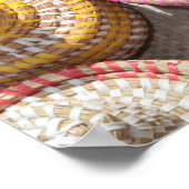 織カラフルり帽子 ポスター (角)