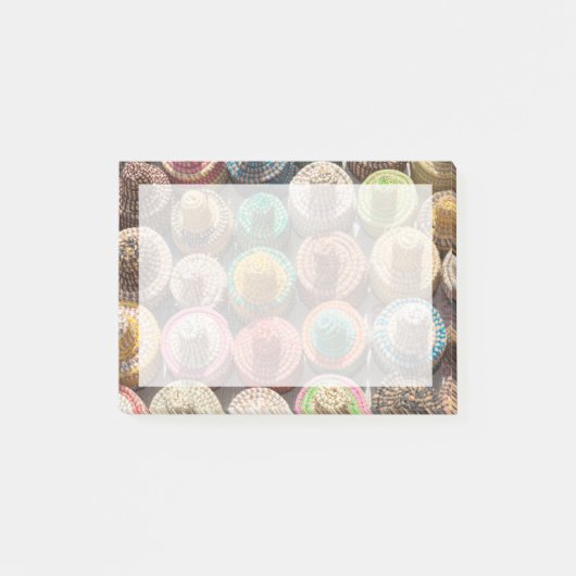 織カラフルり帽子 ポストイット (正面)