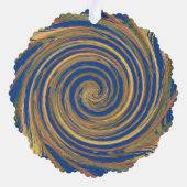 織カラフルり縞模様 オーナメントカード (裏面)