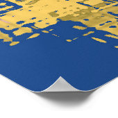 織カラフルり縞模様 ポスター (角)