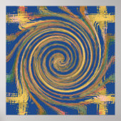 織カラフルり縞模様 ポスター (正面)