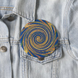 織カラフルり縞模様 缶バッジ