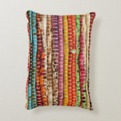 織ストライプの織は自然に見える アクセントクッション (裏面(縦))