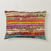 織ストライプの織は自然に見える アクセントクッション (裏面)