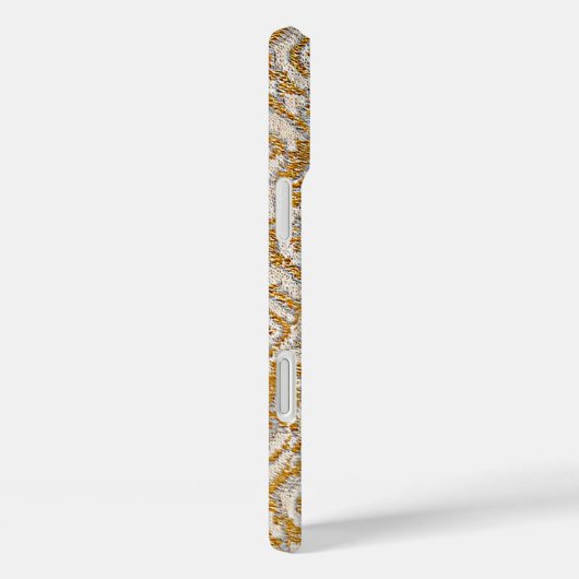 織フェイク金ゴールドメタリック・ギャツビー Case-Mate iPhoneケース (裏面 / 右)