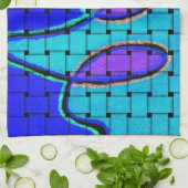 織フランスの織抽象芸術 キッチンタオル (折り畳み)