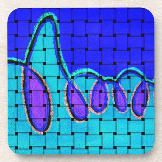 織フランスの織抽象芸術 コースター (正面)