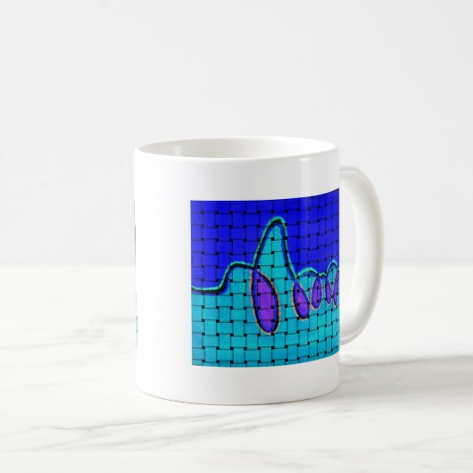 織フランスの織抽象芸術 コーヒーマグカップ (正面右)