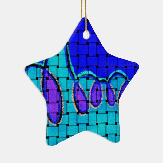 織フランスの織抽象芸術 セラミックオーナメント (右)