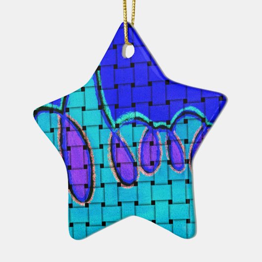 織フランスの織抽象芸術 セラミックオーナメント (左)