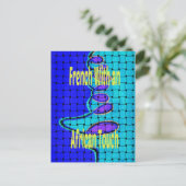 織フランスの織抽象芸術 ポストカード (スタンド正面)