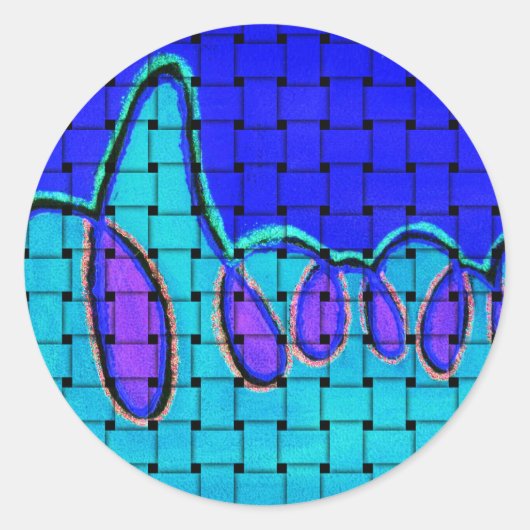 織フランスの織抽象芸術 ラウンドシール (正面)