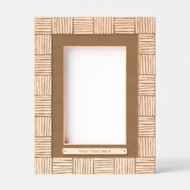 織モダンり模様(文字) レーザー彫刻フレーム