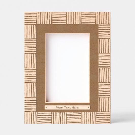 織モダンり模様(文字) レーザー彫刻フレーム (正面)