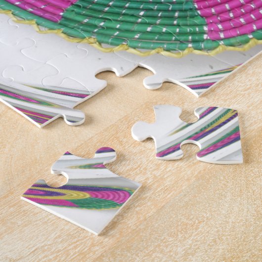 織伝統的プレート渦 ジグソーパズル (側面)