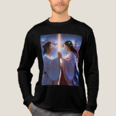 織姫と彦星の七夕 トライブレンドTシャツ (正面)