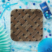 織木材#3紙プレート ペーパープレート (パーティー)