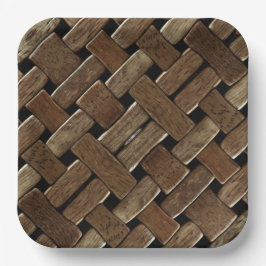 織木材#3紙プレート ペーパープレート