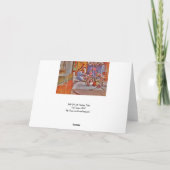 織機と花を持つ少女 カード (裏面)