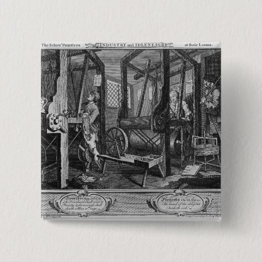 「織機の無経験 缶バッジ (正面)