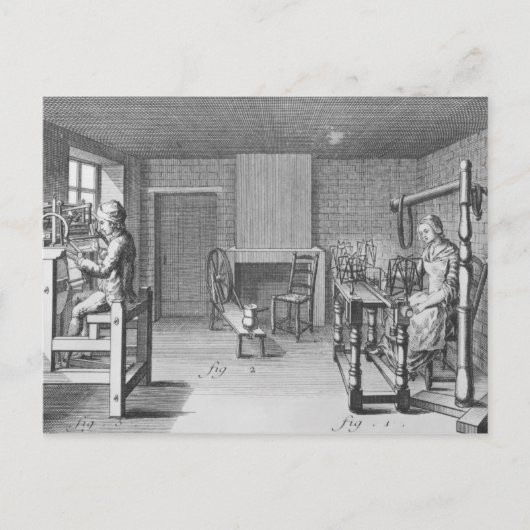 織機ストッキング ポストカード (正面)