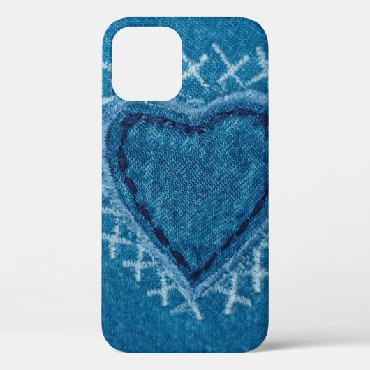 織物のジーンズのテクスチャクロス Case-Mate iPhoneケース (裏面)