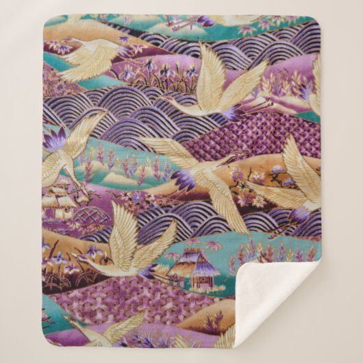 織物の布地の模様 シェルパブランケット (正面)