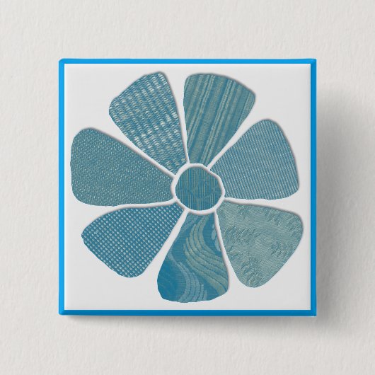 織物の生花が色を選ぶ 缶バッジ (正面)