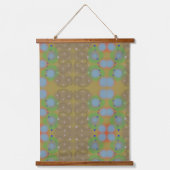 織物の青と緑のパターンのトリプシン 吊り下げ型タペストリー (正面3)