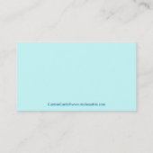 織物はピンクの花を設計します 名刺 (裏面)