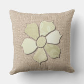 織物アップリケフラワーコラージュ クッション (裏面)