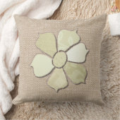 織物アップリケフラワーコラージュ クッション (ブランケット)