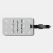 織物パターンが付いている背景を主演します ラゲッジタグ (裏面横)