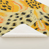 織物抽象芸術混合動物肌の質感 シェルパブランケット (3/4)