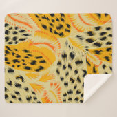 織物抽象芸術混合動物肌の質感 シェルパブランケット (正面(横))