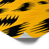 織物抽象芸術混合動物肌の質感 ポスター (角)