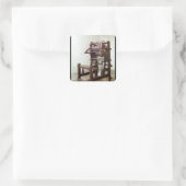 織物用の最初の織機ストッキング, 1750 スクエアシール (バッグ)