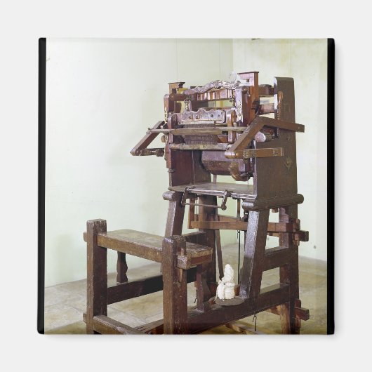 織物用の最初の織機ストッキング, 1750 マグネット (正面)