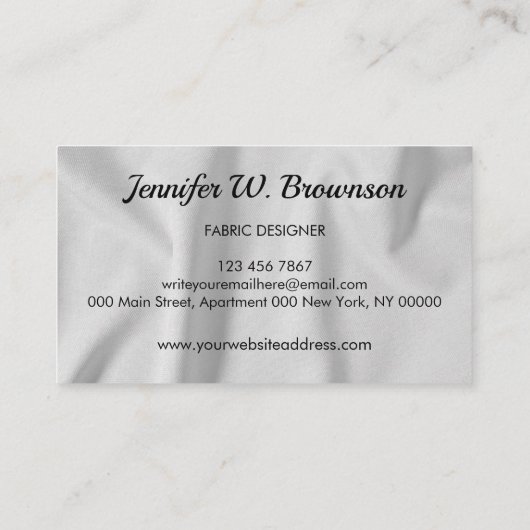 織物織物仕立て 名刺 (裏面)