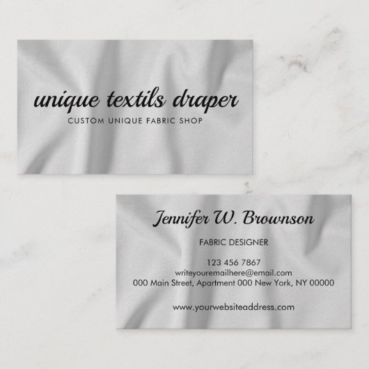 織物織物仕立て 名刺 (正面/裏面)