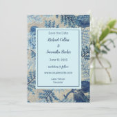 織物製フローラ結婚式の日付を保存 セーブザデート (スタンド正面)