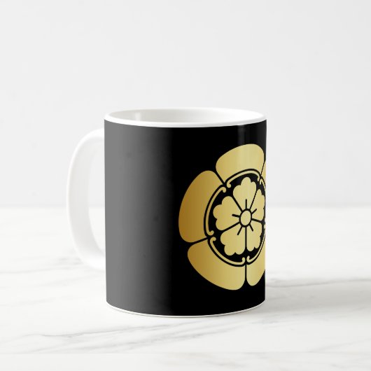 織田信長日本の家紋 コーヒーマグカップ (正面左)