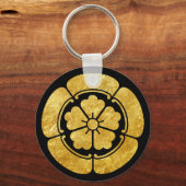 織田門日本の武フェイク士金ゴールド キーホルダー (正面)