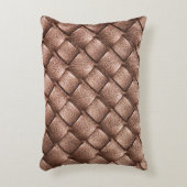 織革、ブロンズ色の背景。 アクセントクッション (正面(垂直))