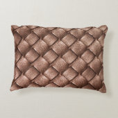 織革、ブロンズ色の背景。 アクセントクッション (裏面)