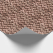 織革、ブロンズ色の背景。 ラッピングペーパー (角)