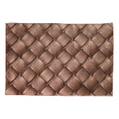 織革、ブロンズ色の背景。 枕カバー (裏面)