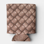 織革、ブロンズ色の背景。 缶クーラー (裏面)