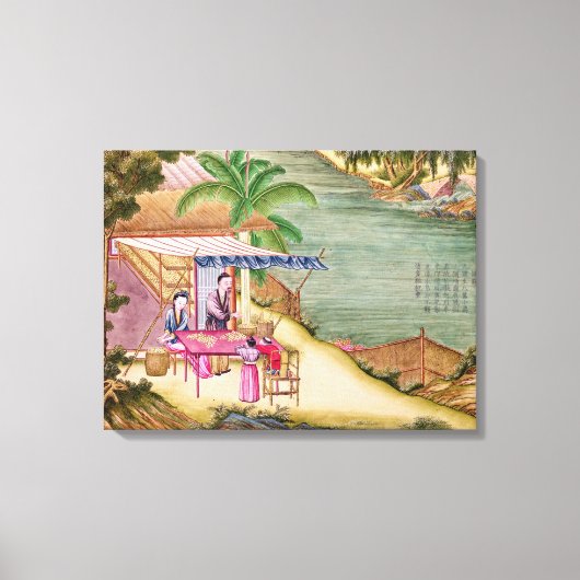 繭を分類する キャンバスプリント (正面)