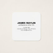 繰りはっきりした返し編集可能な名前 | シンプル白黒 (裏面)